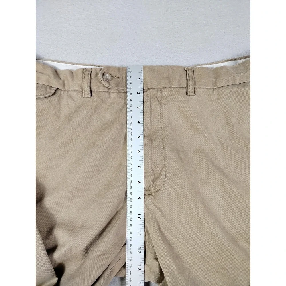 Vintage Polo Ralph Lauren Pants Mens 42 Beige Cotton Chino Flat Front Casual